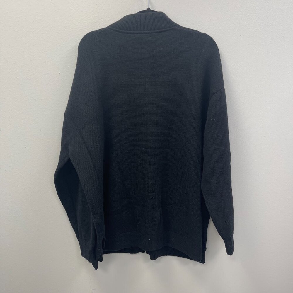 J. Crew Full-Zip Flight Crew Sweater in Black - XL - NWT - Picture 3 of 6